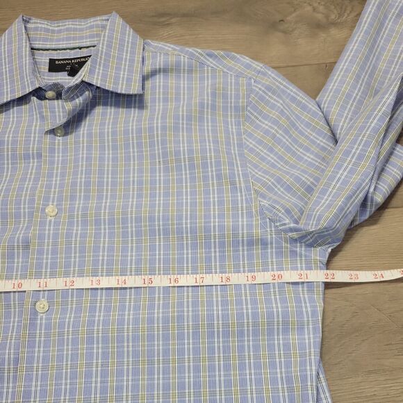 Banana Republic Shirt Mens Medium Blue Classiccore Preppy Long Sleeve Casual - Picture 3 of 5